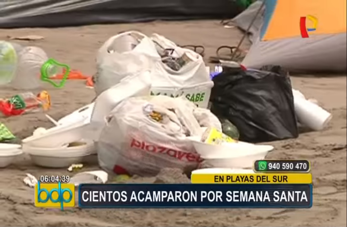 Semana Santa: Ba&ntilde;istas dejaron playas del sur sucias 