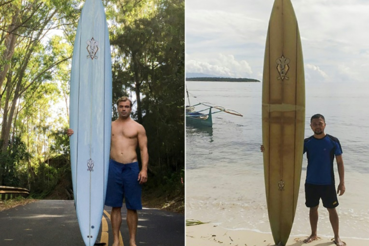 Surfista pierde su tabla en Haw&aacute;i y dos a&ntilde;os despu&eacute;s aparece en Filipinas 