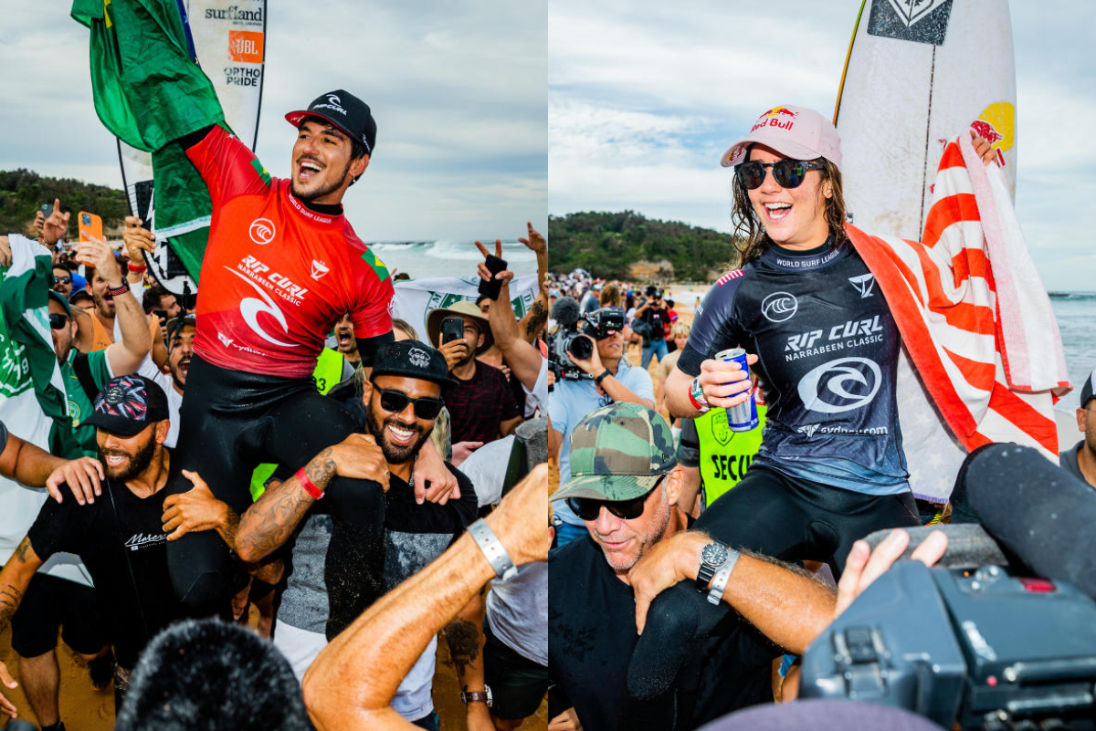 Gabriel Medina y Caroline Marks ganan en la tercera etapa del Tour Mundial