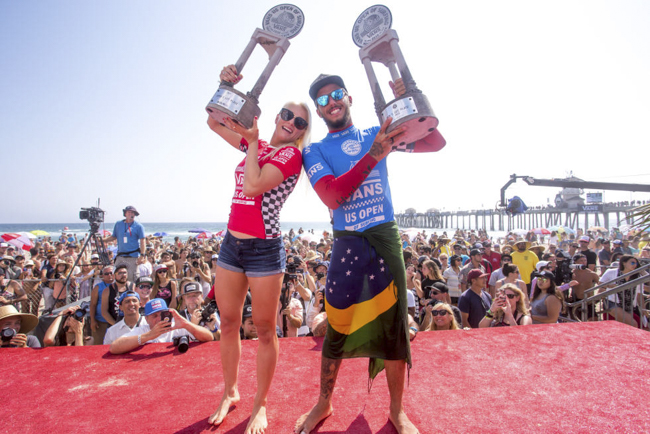 Filipe Toledo y Tatiana Weston-Webb los mejores del US Open 
