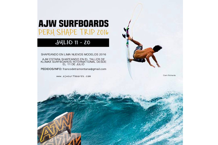 AJW Surfboards Shape Trip Per&uacute; 2016