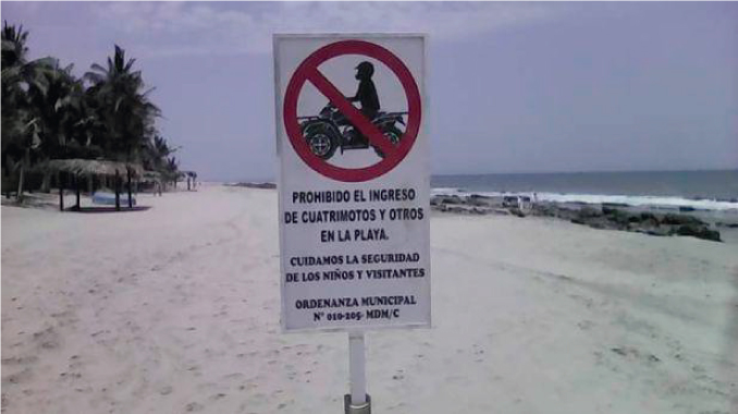 Máncora pretende reorganizar el balneario con letreros de seguridad
