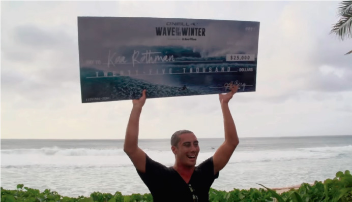 Koa Rothman se lleva el premio del &ldquo;Wave of The Winter&rdquo; 
